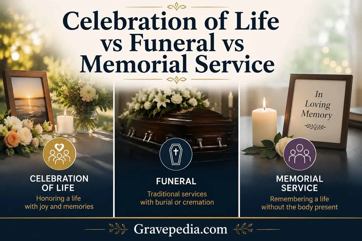 Celebration of Life vs Funeral vs Memorial Service