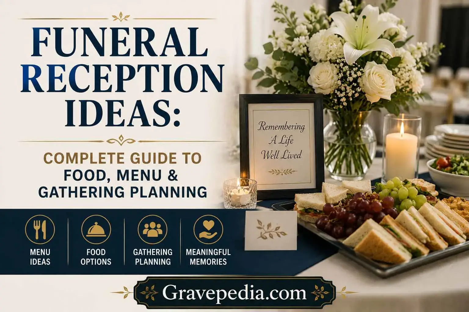 Funeral reception ideas guide with food and menu planning