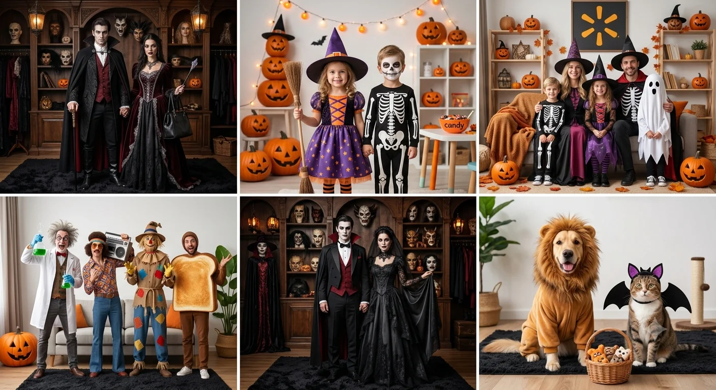 Halloween costumes by category for grown-ups, kids, couples, families and pets