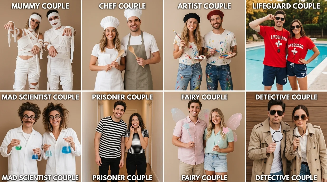 Last-minute couples Halloween costumes that can be assembled quickly