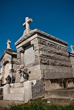 Above-ground tombs at St. Louis Cemetery No. 1 in New Orleans, Louisiana