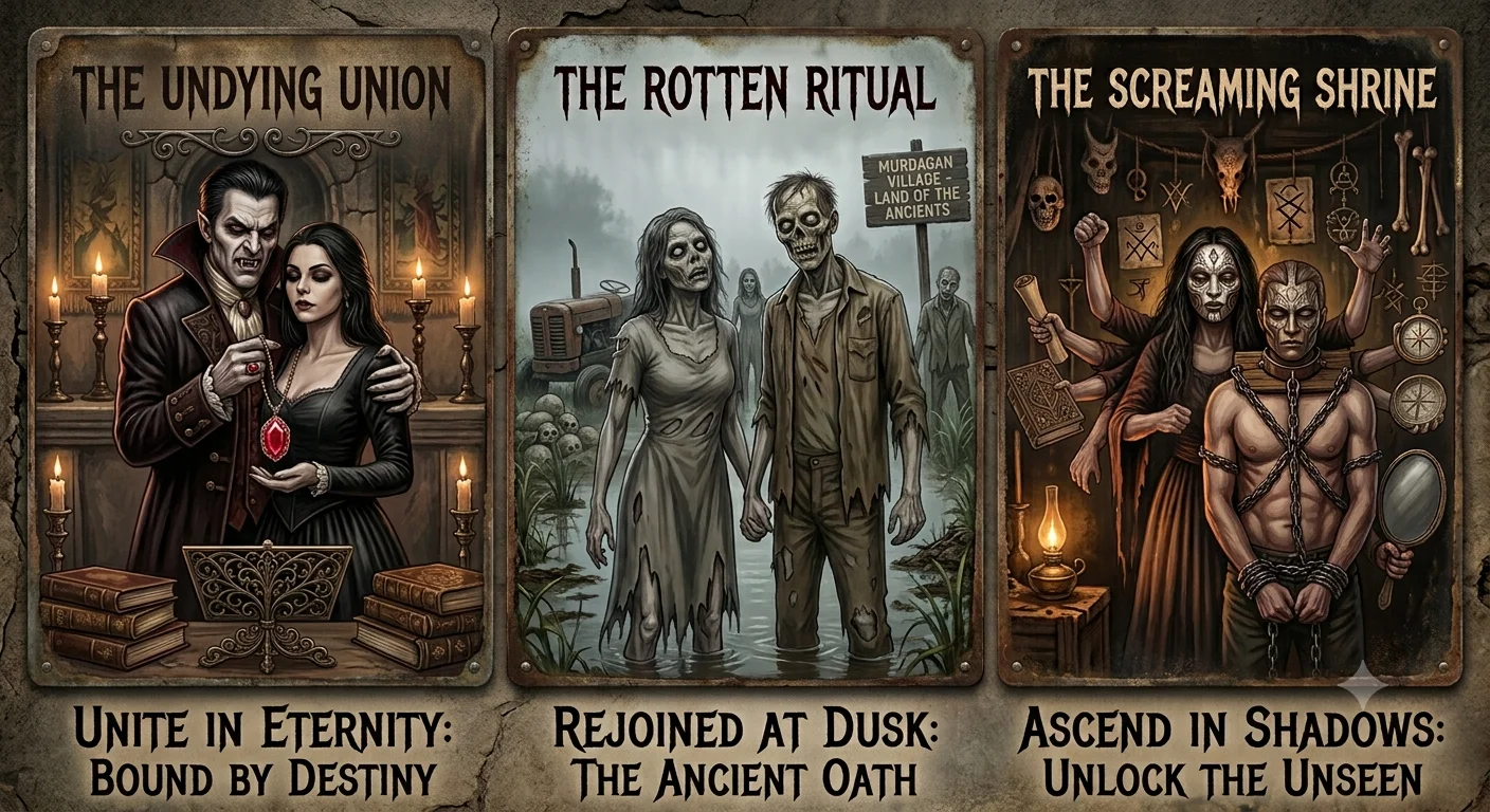 Scary couples Halloween costumes including vampire, zombie and horror-themed pairings