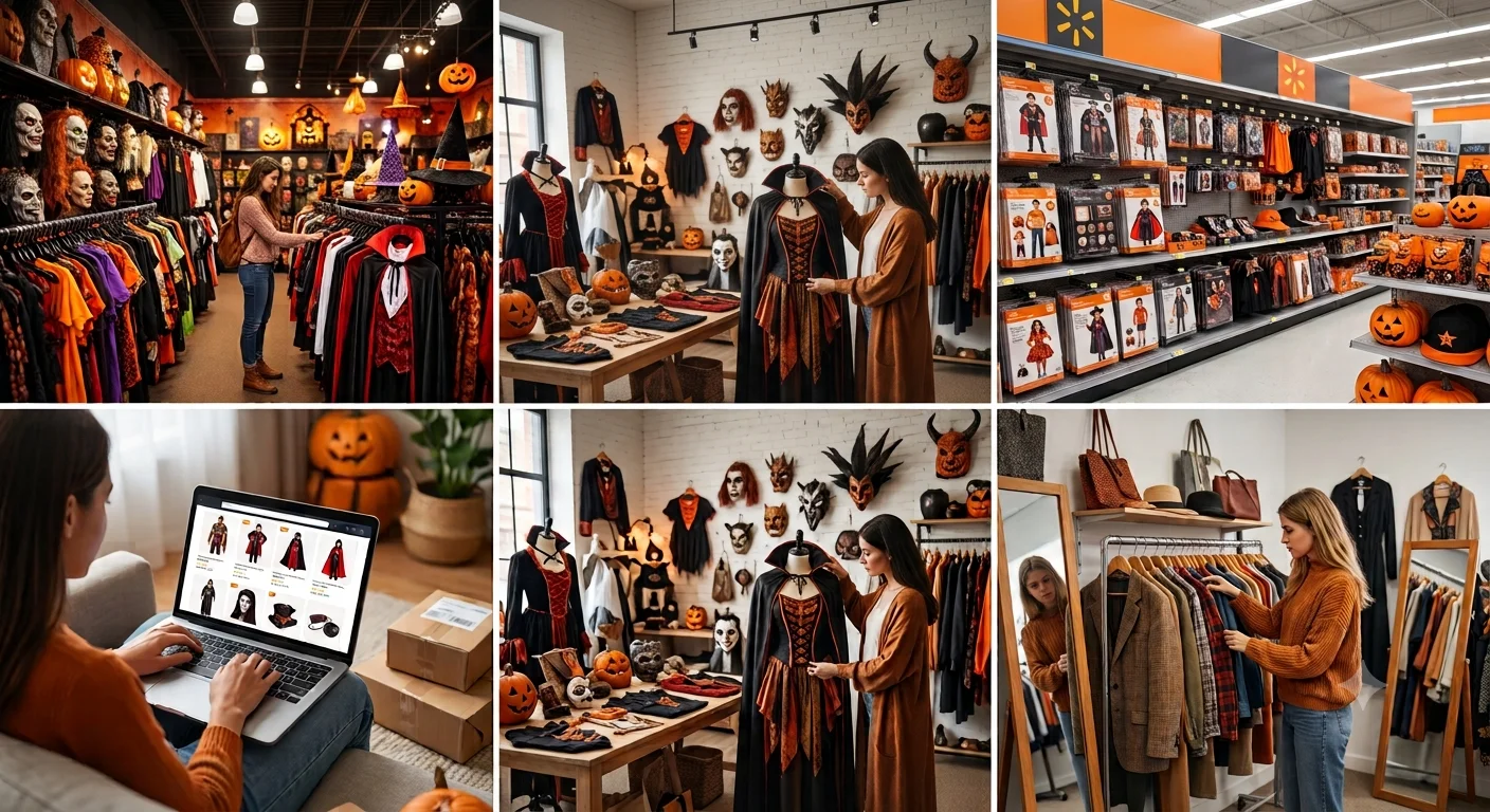 Where to buy Halloween costumes including Spirit Halloween, online stores and thrift shops